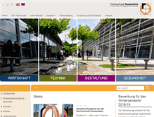 Tablet Screenshot of fh-rosenheim.de